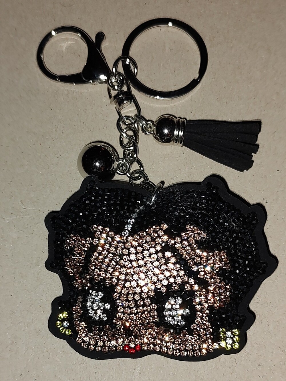 New! Betty Boop Rhinestone Keychain/Bag Charm